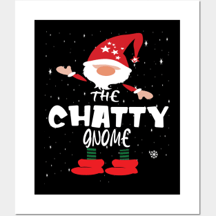 I'm the chatty gnome christmas family matching pajamas Posters and Art